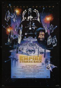 8h224 EMPIRE STRIKES BACK style C advance 1sh R97 George Lucas sci-fi epic, great art by Struzan!