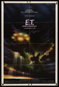 8h212 E.T. THE EXTRA TERRESTRIAL advance 1sh '82 completely different spaceship in clouds image!