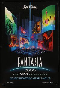 8h234 FANTASIA 2000 IMAX advance DS 1sh '99 Walt Disney cartoon set to classical music!