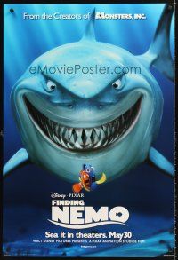 8h247 FINDING NEMO advance DS 1sh '03 best Disney & Pixar animated fish movie, Bruce!
