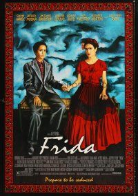 8h263 FRIDA 1sh '02 artwork of sexy Salma Hayek as artist Frida Kahlo!