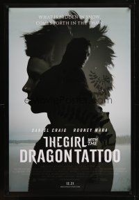 8h275 GIRL WITH THE DRAGON TATTOO advance DS 1sh '11 Daniel Craig, Rooney Mara in title role!