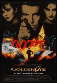 8h281 GOLDENEYE DS 1sh '95 Pierce Brosnan as secret agent James Bond 007, Isabella Scorupco!