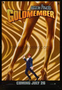 8h282 GOLDMEMBER foil teaser 1sh '02 Mike Meyers as Austin Powers, sexy legs!