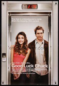 8h284 GOOD LUCK CHUCK advance DS 1sh '07 sexy image of Jessica Alba with Dane Cook!
