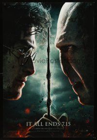 8h309 HARRY POTTER & THE DEATHLY HALLOWS: PART 2 IMAX teaser DS 1sh '11 Radcliffe vs Ralph Fiennes!