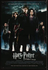 8h310 HARRY POTTER & THE GOBLET OF FIRE advance DS 1sh '05 Daniel Radcliffe, Emma Watson
