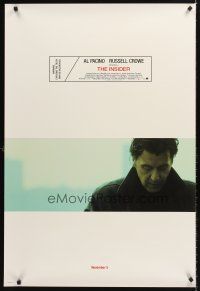 8h368 INSIDER November 5 advance DS 1sh '99 Michael Mann, cool close-up of Al Pacino!