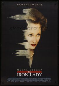 8h370 IRON LADY DS 1sh '11 cool image of Meryl Streep as Margaret Thatcher!