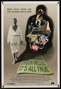 8h374 IT'S ALL TRUE 1sh '93 unfinished Orson Welles work, lost for more than 50 years!