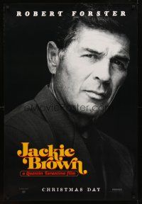 8h376 JACKIE BROWN teaser 1sh '97 Quentin Tarantino, close-up of Robert Forster!