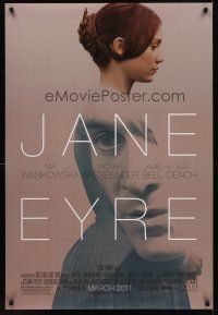 8h384 JANE EYRE advance DS 1sh '11 cool image of Mia Wasikowska in title role!
