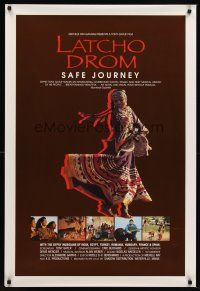 8h415 LATCHO DROM 1sh '93 Gypsies, Safe Journey, cool image of musicians & dancer!