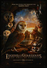 8h419 LEGEND OF THE GUARDIANS: THE OWLS OF GA'HOOLE IMAX advance DS 1sh '10 Zack Snyder!