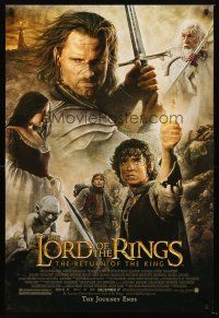 8h437 LORD OF THE RINGS: THE RETURN OF THE KING advance DS 1sh '03 Peter Jackson, cool cast image!
