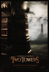 8h440 LORD OF THE RINGS: THE TWO TOWERS teaser DS 1sh '02 Peter Jackson epic, J.R.R. Tolkien!