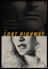 8h442 LOST HIGHWAY 1sh '97 directed by David Lynch, Bill Pullman, pretty Patricia Arquette!
