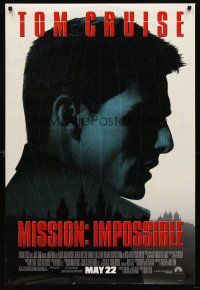 8h472 MISSION IMPOSSIBLE advance DS 1sh '96 Tom Cruise, Jon Voight, Brian De Palma directed!