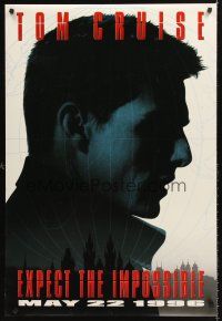 8h473 MISSION IMPOSSIBLE teaser DS 1sh '96 Tom Cruise, Jon Voight, Brian De Palma directed!