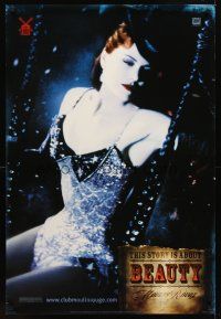 8h486 MOULIN ROUGE style B teaser DS 1sh '01 great image of sexy Nicole Kidman!
