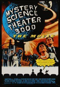 8h496 MYSTERY SCIENCE THEATER 3000: THE MOVIE DS 1sh '96 MST3K, sci-fi art from This Island Earth!