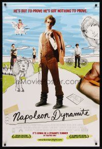 8h499 NAPOLEON DYNAMITE advance DS 1sh '04 Jared Hess, Jon Heder's got nothing to prove!