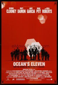 8h509 OCEAN'S 11 DS 1sh '01 Steven Soderbergh, George Clooney, Matt Damon, Brad Pitt!
