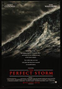 8h530 PERFECT STORM advance DS 1sh '00 Wolfgang Petersen, fishermen George Clooney & Mark Wahlberg!