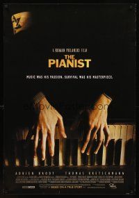 8h538 PIANIST int'l 1sh '02 directed by Roman Polanski, Adrien Brody, piano image!