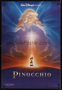8h541 PINOCCHIO DS advance 1sh R92 Disney classic cartoon about a wooden boy who wants to be real!