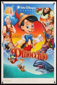 8h542 PINOCCHIO DS 1sh R92 Disney classic fantasy cartoon about a wooden boy who wants to be real!