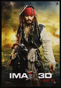 8h547 PIRATES OF THE CARIBBEAN: ON STRANGER TIDES IMAX teaser DS 1sh '11 Depp as Captain Jack!