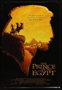 8h556 PRINCE OF EGYPT 1sh '98 Dreamworks cartoon, image of Moses on chariot overlooking city!