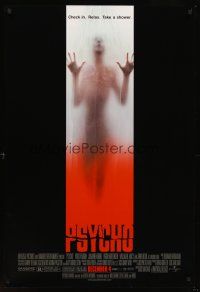 8h561 PSYCHO advance DS 1sh '98 Hitchcock re-make, cool image of victim behind shower curtain!