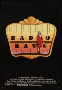 8h571 RADIO DAYS 1sh '87 Woody Allen, Seth Green, Dianne Wiest, New York City!