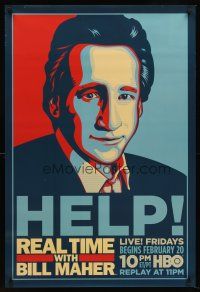 8h579 REAL TIME WITH BILL MAHER TV 1sh '03 cool 'hope' poster design!