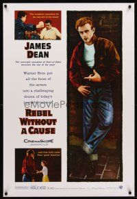 8h580 REBEL WITHOUT A CAUSE DS 1sh R05 Nicholas Ray, James Dean was a bad boy from a good family!