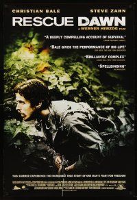 8h582 RESCUE DAWN advance DS 1sh '06 Werner Herzog, Steve Zahn, cool image of Christian Bale!