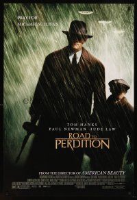 8h586 ROAD TO PERDITION DS 1sh '02 Sam Mendes directed, Tom Hanks, Paul Newman, Jude Law