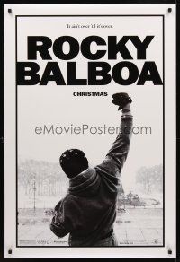 8h589 ROCKY BALBOA teaser DS 1sh '06 boxing sequel, director & star Sylvester Stallone w/fist in air