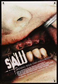 8h608 SAW III advance DS 1sh '06 Tobin Bell, Shawnee Smith, wild gross-out image!