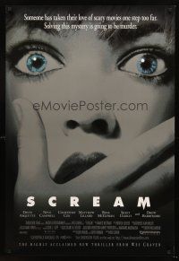 8h612 SCREAM 1sh '96 directed by Wes Craven, David Arquette, Neve Campbell!