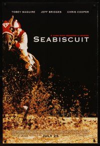 8h613 SEABISCUIT advance DS 1sh '03 horse racing jockey Tobey McGuire & most famous underdog!