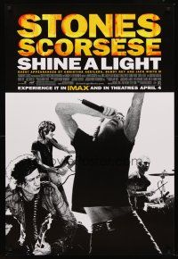 8h624 SHINE A LIGHT advance DS 1sh '08 Scorcese's Rolling Stones documentary, concert image!
