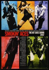 8h644 SMOKIN' ACES advance DS 1sh '07 Ben Affleck, Jason Bateman, Ryan Reynolds, Alicia Keys!