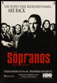 8h650 SOPRANOS TV 1sh '00 James Gandolfini, Lorraine Bracco, mafia TV series!