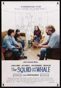 8h664 SQUID & THE WHALE 1sh '05 Laura Linney, Jeff Daniels, Jesse Eisenberg!