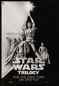 8h672 STAR WARS TRILOGY video 1sh '04 George Lucas, Mark Hamill, Harrison Ford, Carrie Fisher