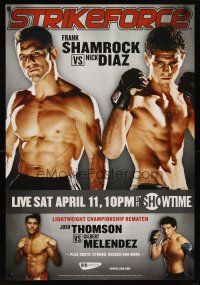 8h682 STRIKEFORCE: SHAMROCK VS. DIAZ TV 1sh '09 cool images of boxer Frank Shamrock, Nick Diaz!