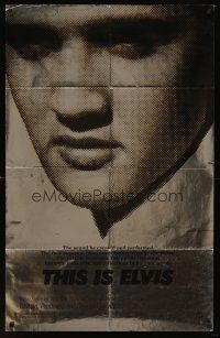 8h707 THIS IS ELVIS foil 1sh '81 Elvis Presley rock 'n' roll biography!